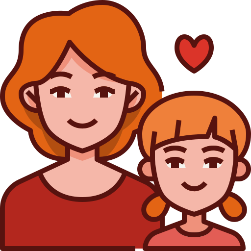 Mother, girl, mothers day, mom, love, family, child icon